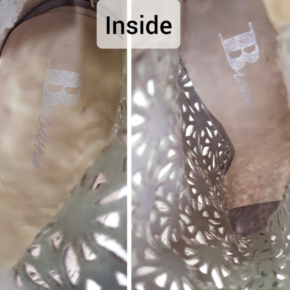 BROWNS SHOESâSummer Leather Suede Peep Toe Ankle Boots - Picture 7 of 10